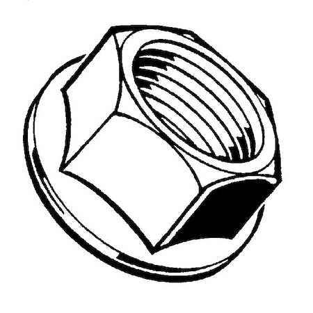 Midwest Fastener Flange Nut, M5-0.80, Steel, Class 10, Black Phosphate, 12 PK 933421